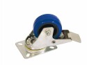 Roadinger Swivel Castor 80mm Blå With Brake