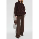 ROTATE Birger Christensen Fleece Half Zip Jacket   Brown   L