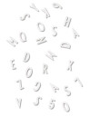 Design Letters Bokstaver og Tall til Oppslagstavle, Hvit