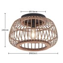 Lindby Bominio taklampe av rotting, 40 cm