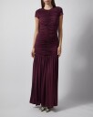 Rotate Kjole Gathered Maxi Burgundy  40