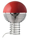 Verpan Wire Bordlampe Ø30 Krom/ Rød