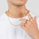 Tom Morris Wheat Chain Halskjede 18 kt. Gullforgylt Rustfritt Stål TM00013 - Herre - Gold