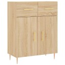 vidaXL Skjenk sonoma eik 69,5x34x90 cm konstruert tre