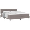  Box Spring Seng med Madrass Taupe 180x200 cm Stoff