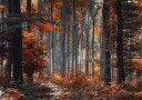 Painting Forest Poster Plakat / 21x30cm