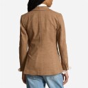 Ralph Lauren Herringbone Wool-Cotton Blazer Tan Herringbone