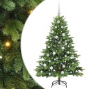  Kunstig juletre med 150 LED med stativ grønn 150 cm PE og PVC