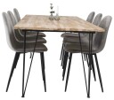 Venture Design Bali & Polar spisegruppe Natur/grå 6 st stoler & bord 200 x 90 cm