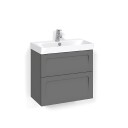 Macro Design Crown Servantskap 2 Skuff- med Light 70 Servant Antrasitt / 60cm Shape