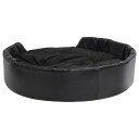 Vidaxl Hundeseng Svart 99X89X21 cm Plysj Og Kunstig Lær
