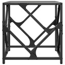  Salongbord med svart glassplate 40x40x41 cm stål 845991