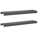 vidaXL Kantprofil til hage 2 stk. 100 x 20 x 5 cm Stål Antrasitt
