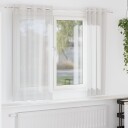  Voilegardiner med grommets 2 stk hvit 8721158551665