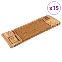 vidaXL Selvklebende trappematter 15 stk 65x25 cm beige