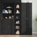  Highboard svart 40x41x185 cm konstruert tre
