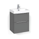 Macro Design Crown Servantskap 2 Skuff- med Light 70 Servant Antrasitt / 45cm Grip