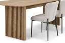 Richeto spisegruppe eik 210 cm med 6 Elsie spisestoler - Eik/hvit