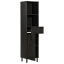  Baderomsskap svart 38x33x160 cm heltre mango