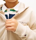 Tommy Hilfiger Mini Corp Zip Through Hoodie Beige 128