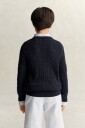 Gant Kids Kabelstrikket Genser Navy 128