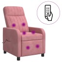 vidaXL Massasjestol Rosa Fløyel