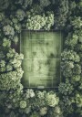 Green Soccer Pitch Plakat Plakat / 40x50cm