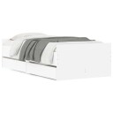 vidaXL Sengeramme med skuffer hvit 90x200 cm 8721012245884