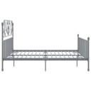 vidaXL Sengeramme grå metall 180x200 cm