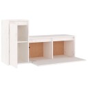 vidaXL TV-benker 2 stk hvit heltre furu