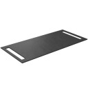 Korsbakken Benkeplate HPL med 2 Side Håndkleholder Svart / Sider 80cm