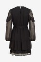 Vila   Kjole viElly L/S Flounce Dress   Svart