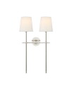 Visual Comfort Bryant Large Double Tail Sconce Nickel