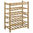 vidaXL Vinhylle Naturlig 57 x 29,5 x 72 cm Bambus