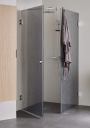 Hafa Infinity Lace Dusjhjørne, Dør/Vegg 90X90 cm, Vendbar, Krom/Lace Glass