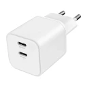 Dacota Platinum 65 W dobbel USB-C GaN-lader Hvit