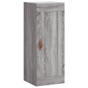 vidaXL Veggmontert skap grå sonoma 34,5x34x90 cm konstruert tre