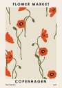 Flower Market Copenhagen Plakat / 100x150cm