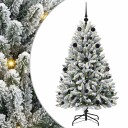  Kunstig juletre Grønn og hvit 150 cm PVC og metall