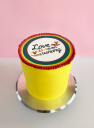 Kakebilde Love Is Never Wrong Rund 20cm 