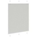  plisségardin lys grå 110x100 cm Stoff Bredde 109,4 Polyester