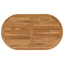 vidaXL Bordplate Oval Massivt Teaktre Naturlig