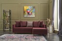 Aydama Sovesofa m. Divan 4 seters 192x135   Rød