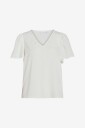 Vila - Topp viMathilde S/S V-neck Flounce Top - Hvit