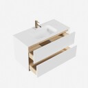 Pulcher Mood 100 Soft   Baderomsmøbel 100x46 cm matt hvit med SolidTec® vask