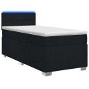 vidaXL Box Spring Seng med Madrass og LED Svart 80 x 200 cm Stoff