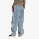 Bukser adidas High Rise Barrel Leg Denim Jeans Worn Blue Denim 25/30
