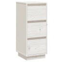 vidaXL Skjenk hvit 32x34x75 cm heltre furu