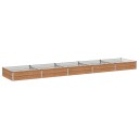 vidaXL Hevet Hagebed Treet Brown 400 x 80 x 24 cm kaldvalset stål