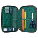 Dino World Triple Pencil Case Green With 3D Effect  0412475 